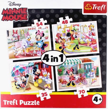 TREFL 4w1 Minnie - Z Przyjaciółmi [PUZZLE]