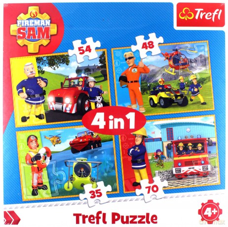 TREFL 4w1 Strażak Sam - Na ratunek [PUZZLE]