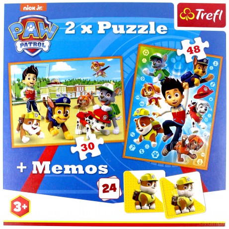 TREFL x 2 + memo - Psi Patrol, Na ratunek [PUZZLE]