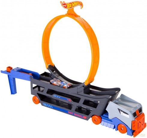 Hot Wheels Ciężarówka z pętlą + samochodzik