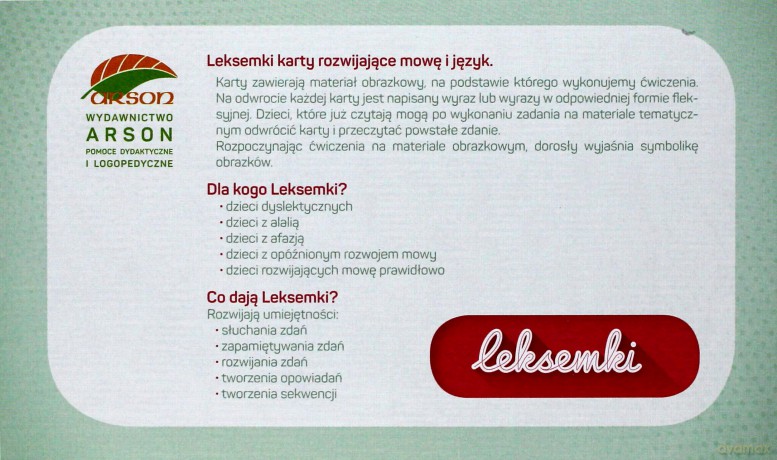 Leksemki - karty rozwijające mowę i język
