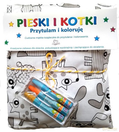 Pieski i kotki. Przytulam i koloruję
