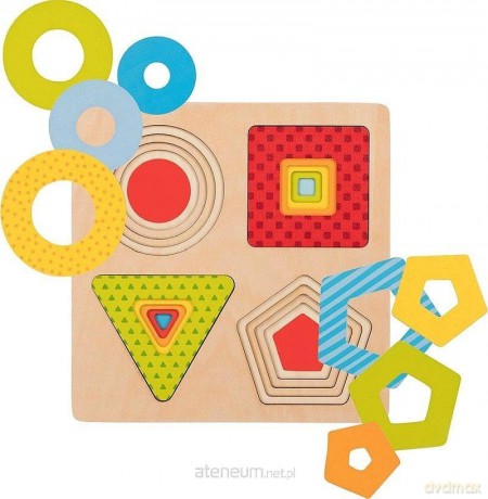 Puzzle warstwowe 4 kształty geometryczne [PUZZLE]