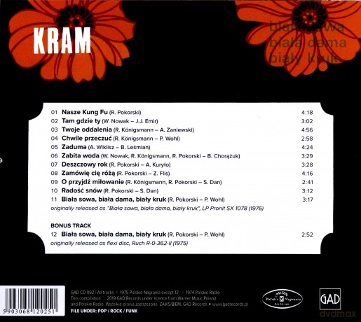 Kram: Biala Sowa, Biala Dama, Bialy Kruk [CD]