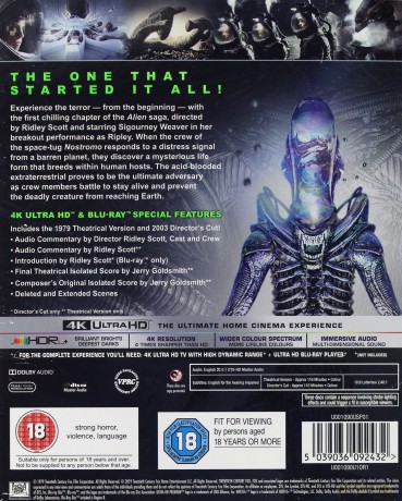 Obcy - 8. pasażer Nostromo (40th Anniversary) [Blu-Ray 4K]+[Blu-Ray]