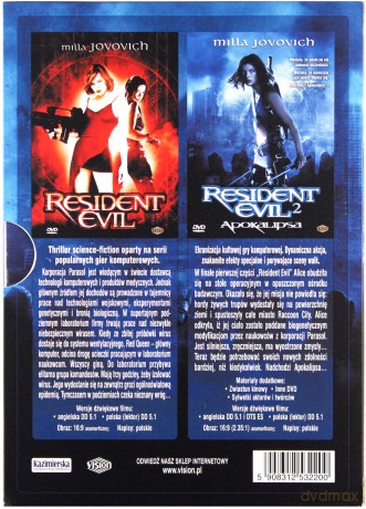 Resident Evil / Resident Evil 2 pakiet [2DVD]