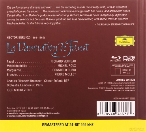 Igor Markevitch: Berlioz La Damnation De Faust [2CD]+[Blu-Ray]