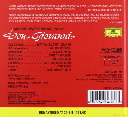 Ferenc Fricsay: Mozart Don Giovanni [3CD]+[Blu-Ray]