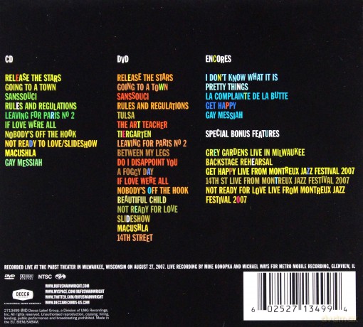 Rufus Wainwright: Milwaukee At Last [CD]+[DVD]