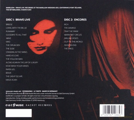 Marillion: Brave Live (digipack) [2CD]