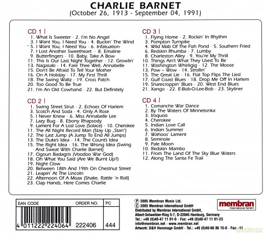 Charlie Barnet: Quadromania, Jazz Edition [4CD]