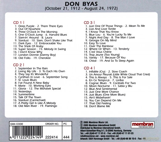 Don Byas: Quadromania, Jazz Edition [4CD]
