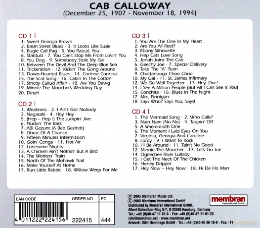 Cab Calloway: Quadromania, Jazz Edition [4CD]