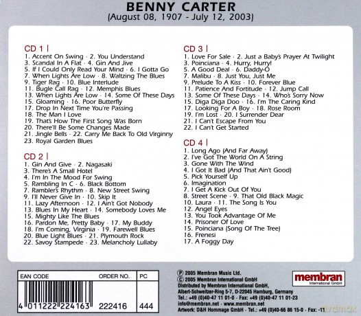 Benny Carter: Quadromania, Jazz Edition [4CD]