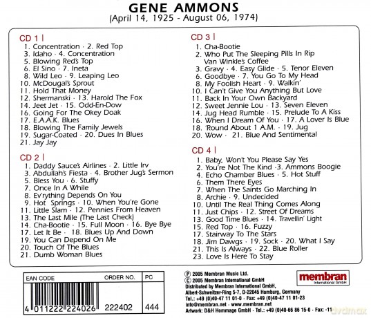 Gene Ammons: Quadromania, Jazz Edition [4CD]