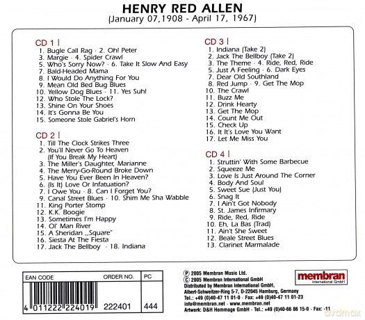 Henry Red Allen: Quadromania, Jazz Edition [4CD]