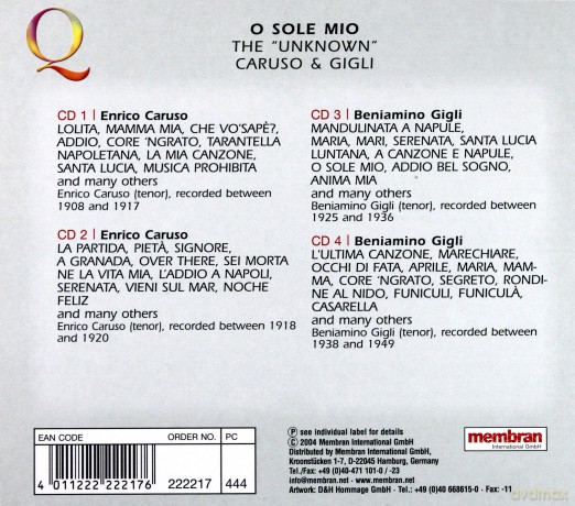 Quadromania: O Sole Mio [4CD]