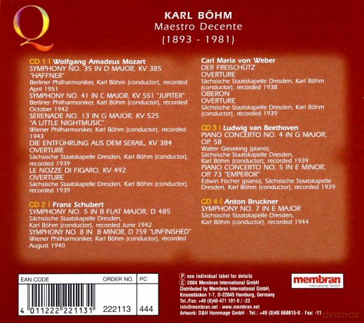 Quadromania: Karl Bohm [4CD]