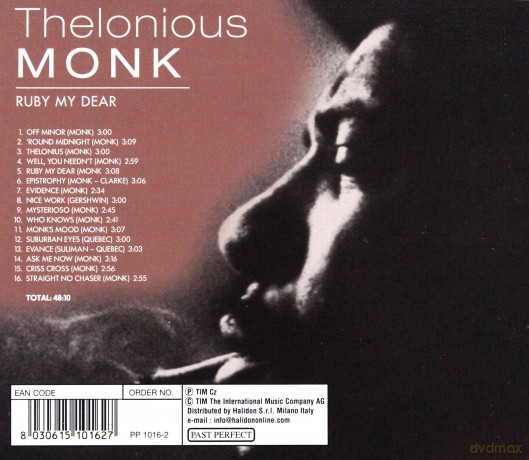 Thelonious Monk: Ruby My Dear [CD]