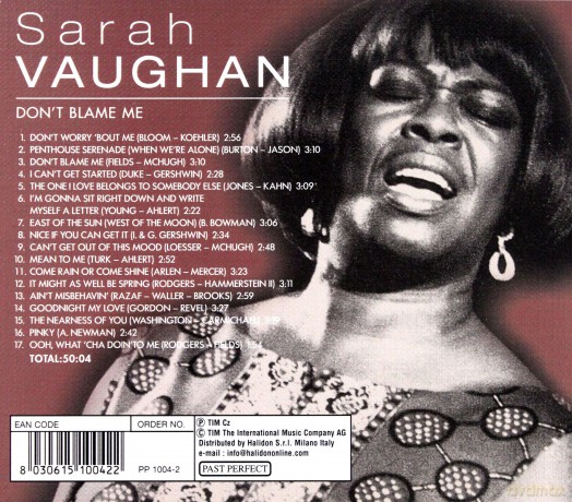 Sarah Vaughan: Don't Blame Me [CD]