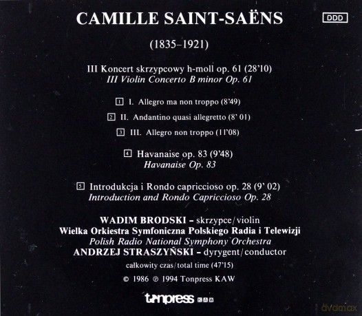 Camille Saint-Saens [CD]
