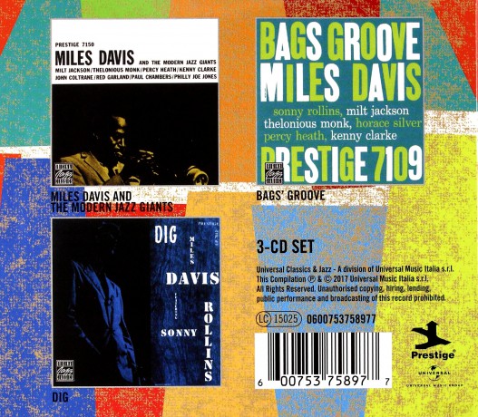 Miles Davis: 3 Essential Albums (And The Modern Jazz Giants, Bag Groove, Dig) [3CD]
