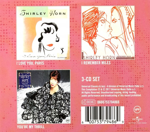 Shirley Horn: 3 Essential Albums (I Love You Paris, I Remember Miles, You Are My Thrill) [3CD]