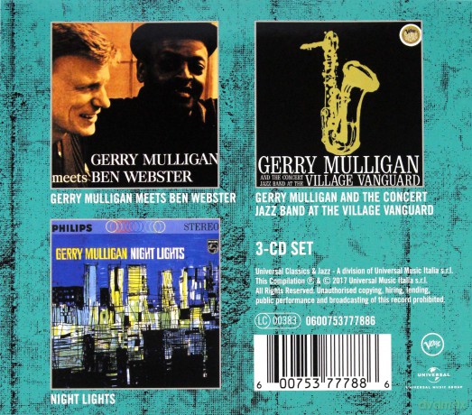 Gerry Mulligan: 3 Essential Albums (Mulligan Mets Webster, At The Village Vanguard, Night Lights) [3CD]