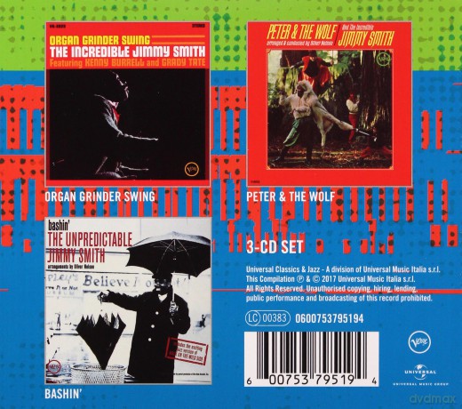 Jimmy Smith: 3 Essential Albums (Organ Grinder Swing, Peter And The Wolf, Bashin) [3CD]