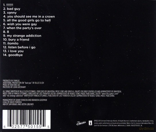 Billie Eilish: When We All Fall Asleep, Where Do We Go? (PL) [CD]