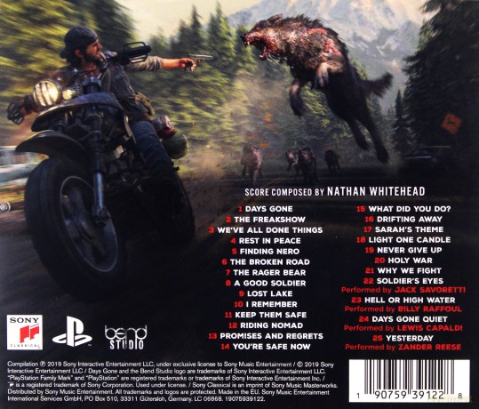 Days Gone soundtrack (Nathan Whitehead) [CD]