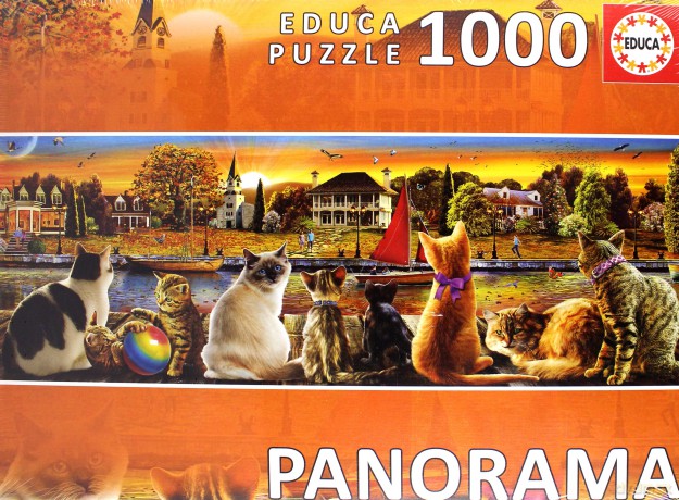 EDUCA 1000 el. Koty na nadbrzeżu Panorama [PUZZLE]