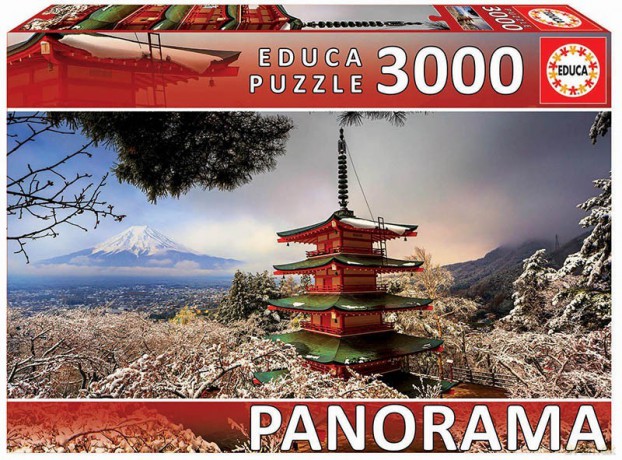 EDUCA 3000 el. Góra Fuji, Pagoda Chureito Japonia [PUZZLE]