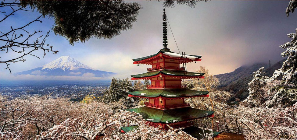 EDUCA 3000 el. Góra Fuji, Pagoda Chureito Japonia [PUZZLE]