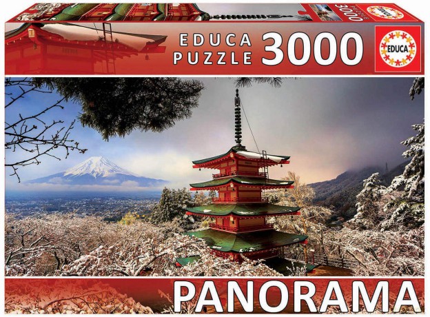 EDUCA 3000 el. Góra Fuji, Pagoda Chureito Japonia [PUZZLE]