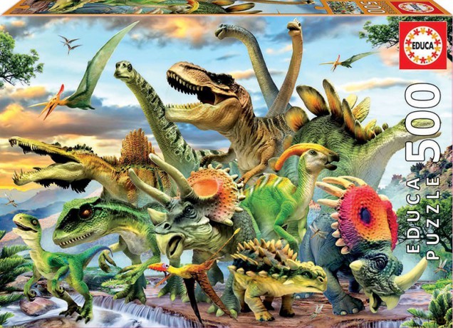 EDUCA 500 el. Dinozaury [PUZZLE]