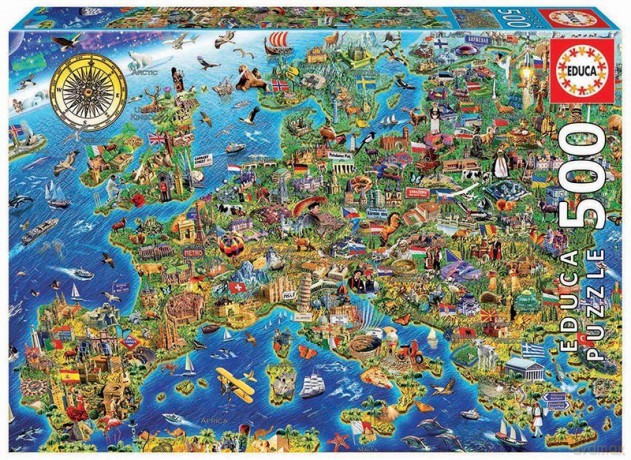 EDUCA 500 el. Mapa europejska [PUZZLE]