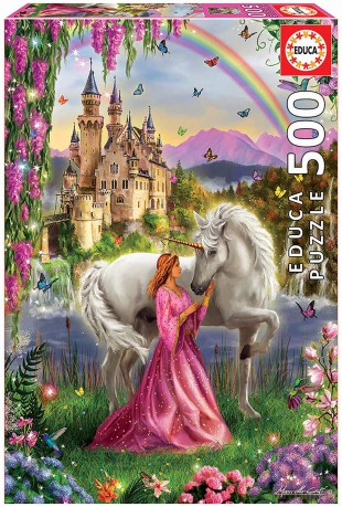 EDUCA 500 el. Wróżka i jednorożec [PUZZLE]