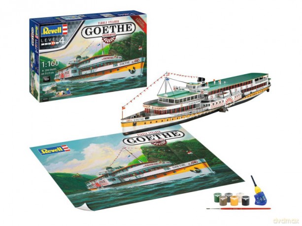 Model plastikowy Rheindampfer Goethe zestaw upominkowy