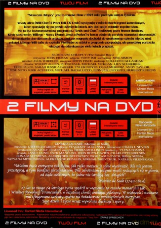 Słoneczni chłopcy / Markiz de Sade [DVD]