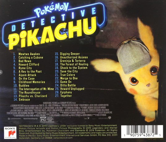 Pokémon Detective Pikachu soundtrack (Detektyw Pikachu) (Henry Jackman) [CD]