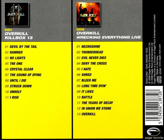 Overkill: Killbox 13/Wrecking Everything-Live [2CD]