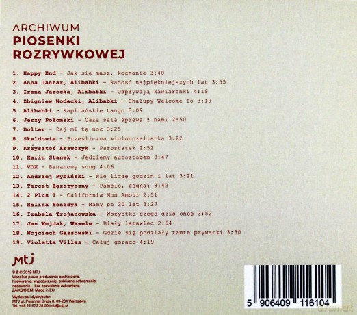 Archiwum piosenki rozrywkowej [CD]