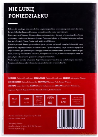 Nie lubię poniedziałku (Rekonstrukcja Cyfrowa) [DVD]