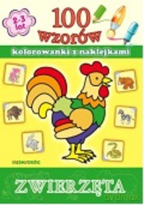 100 wzorów Kolorowanki z naklejkami Zwierzęta [KSIĄŻKA]