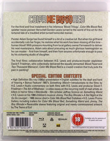 Color Me Blood Red [Blu-Ray]