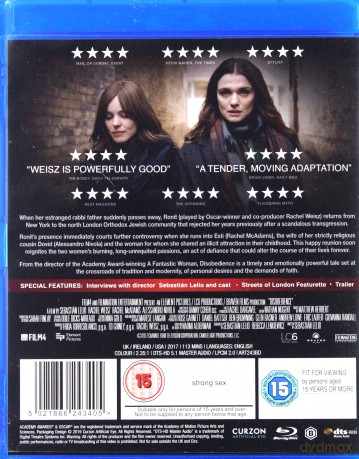Disobedience (Nieposłuszne) [Blu-Ray]
