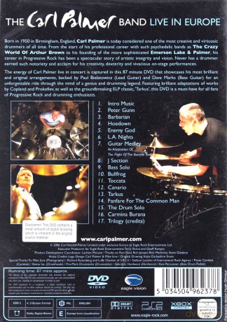 Carl Palmer: Live In Europe [DVD]