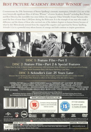 Lista Schindlera (25th Anniversary Edition) [3DVD]