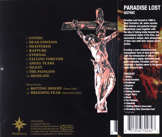 Paradise Lost: Gothic [CD]